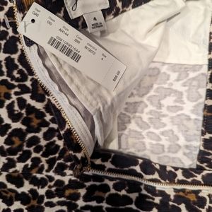 JCREW leopard print corduroy skirt